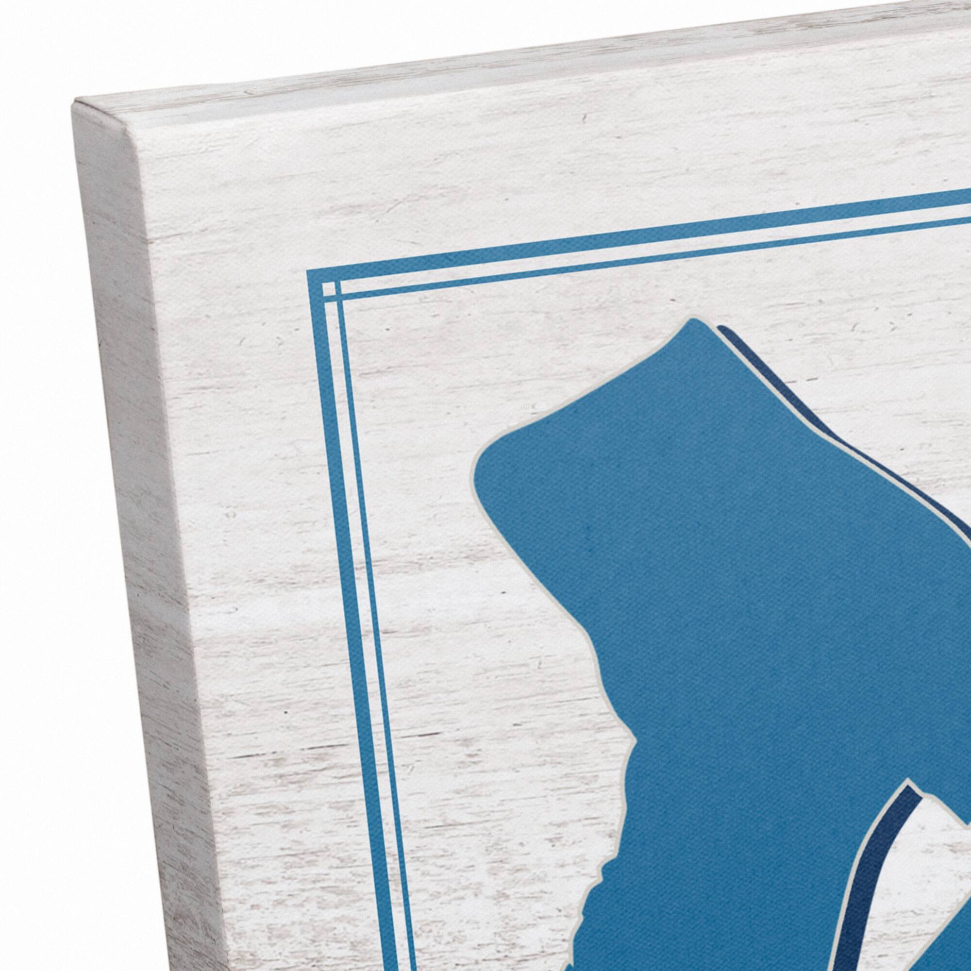 Skate Rental Blue 20x16 Canvas Wall Art